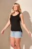 High-Low Tank Top-Black sold by Tribal