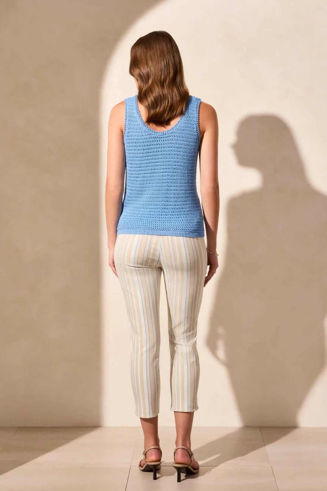 Crochet Scoop Neck Tank Top-Deep Sea sold by Tribal product image thumbnail 4