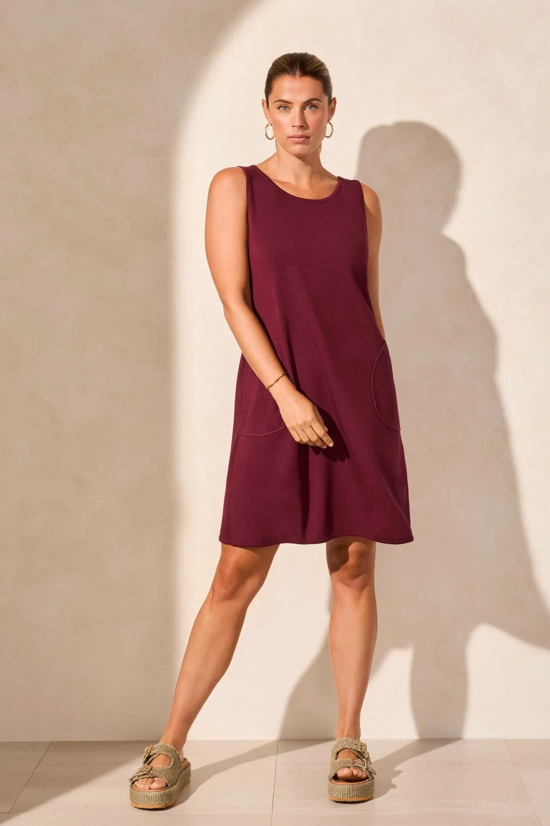 Reversible A-Line Dress With Pockets-Maroon sold by Tribal product image thumbnail 2
