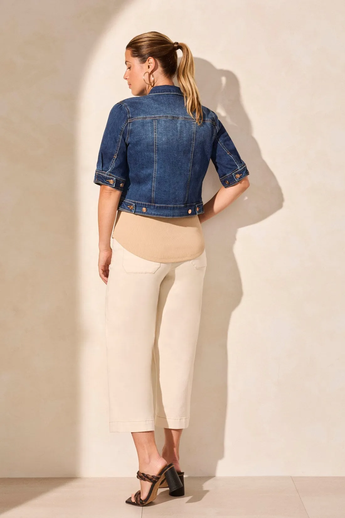 Comfort Stretch Elbow-Sleeve Denim Jacket-Stormyblue sold by Tribal product image thumbnail 4