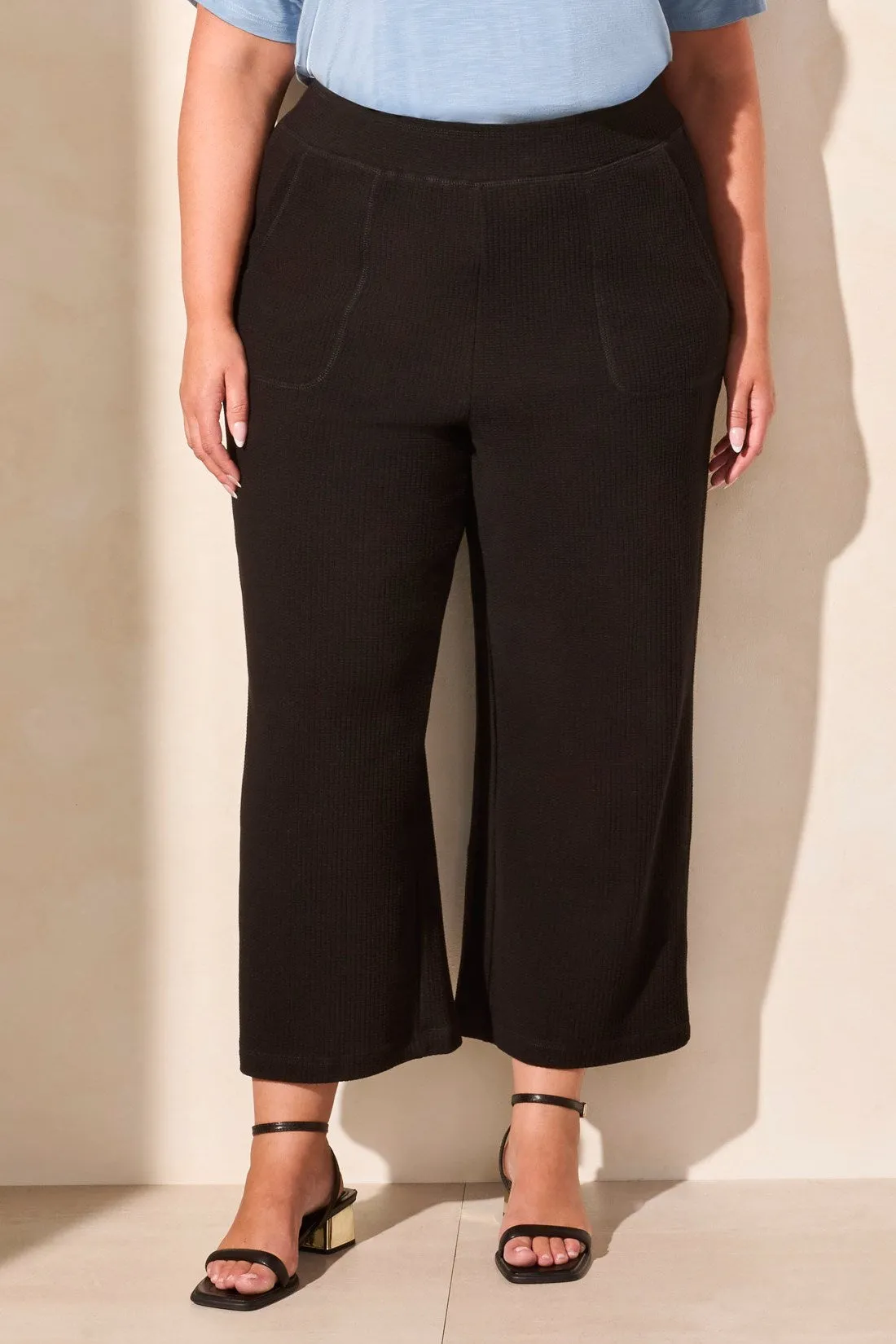 Textured Pull-On Capri-Black sold by Tribal product image thumbnail 3
