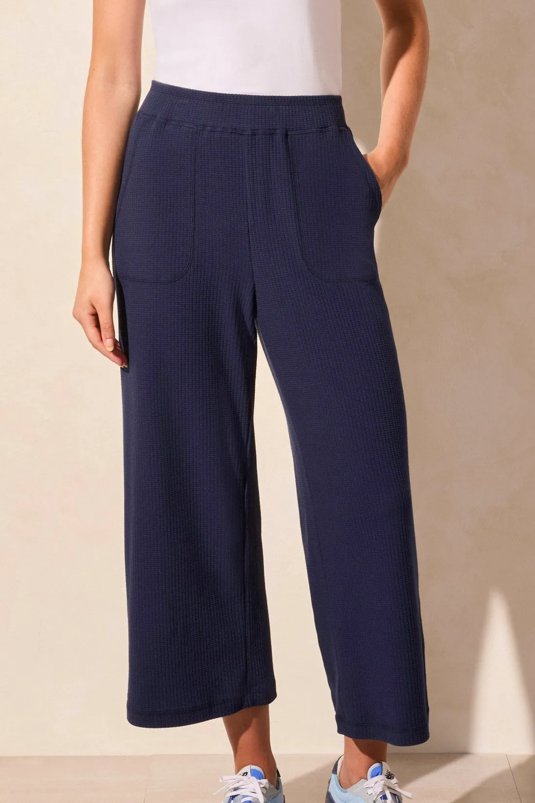 Textured Pull-On Capri Pants-Jet Blue sold by Tribal product image thumbnail 2