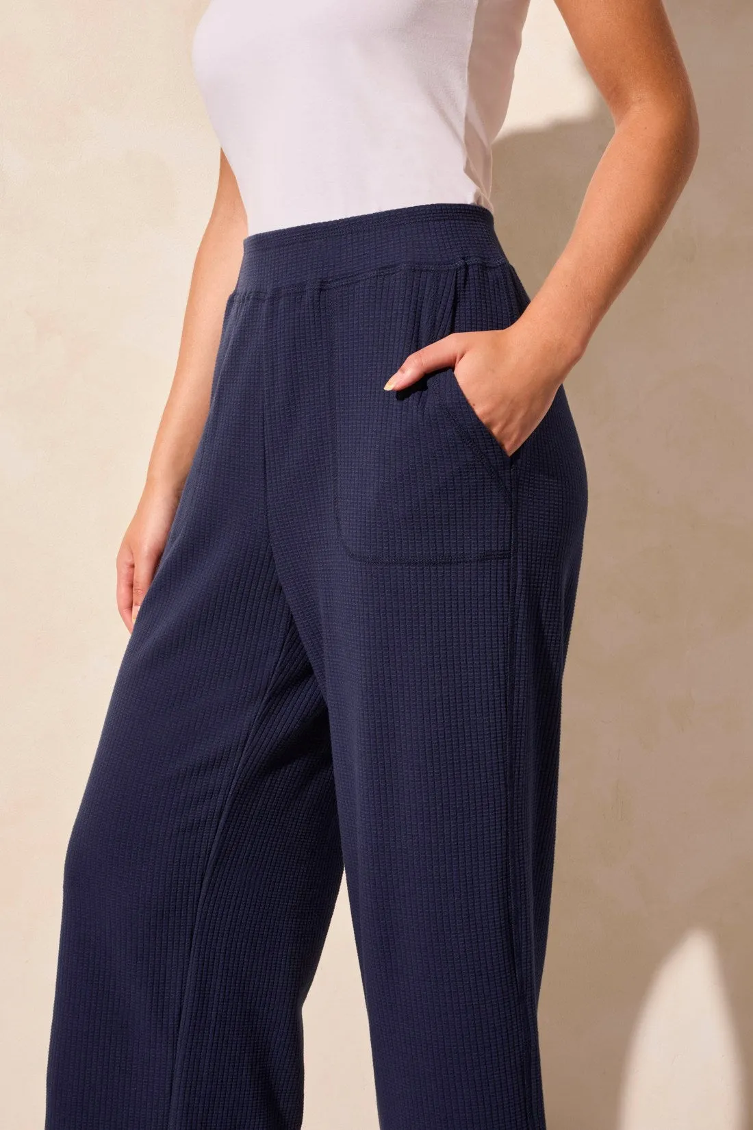Textured Pull-On Capri Pants-Jet Blue sold by Tribal product image thumbnail 3