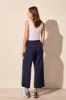 Textured Pull-On Capri Pants-Jet Blue sold by Tribal