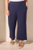 Textured Pull-On Capri-Jet Blue sold by Tribal