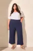 Textured Pull-On Capri-Jet Blue sold by Tribal