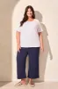 Textured Pull-On Capri-Jet Blue sold by Tribal