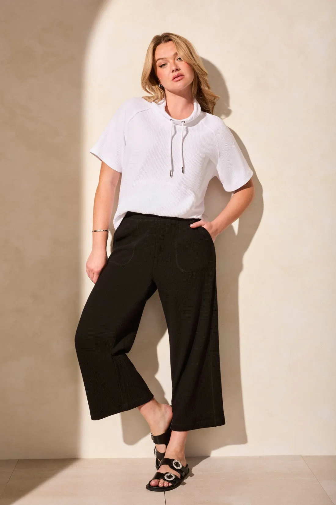 Textured Pull-On Capri Pants-Black sold by Tribal product image thumbnail 2