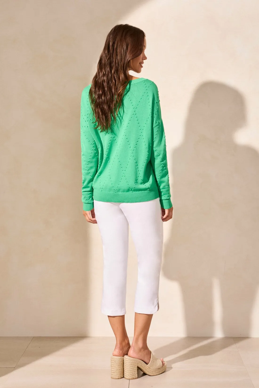 Long Sleeve Crew Neck Sweater With Thumb Holes-Jungle sold by Tribal product image thumbnail 4