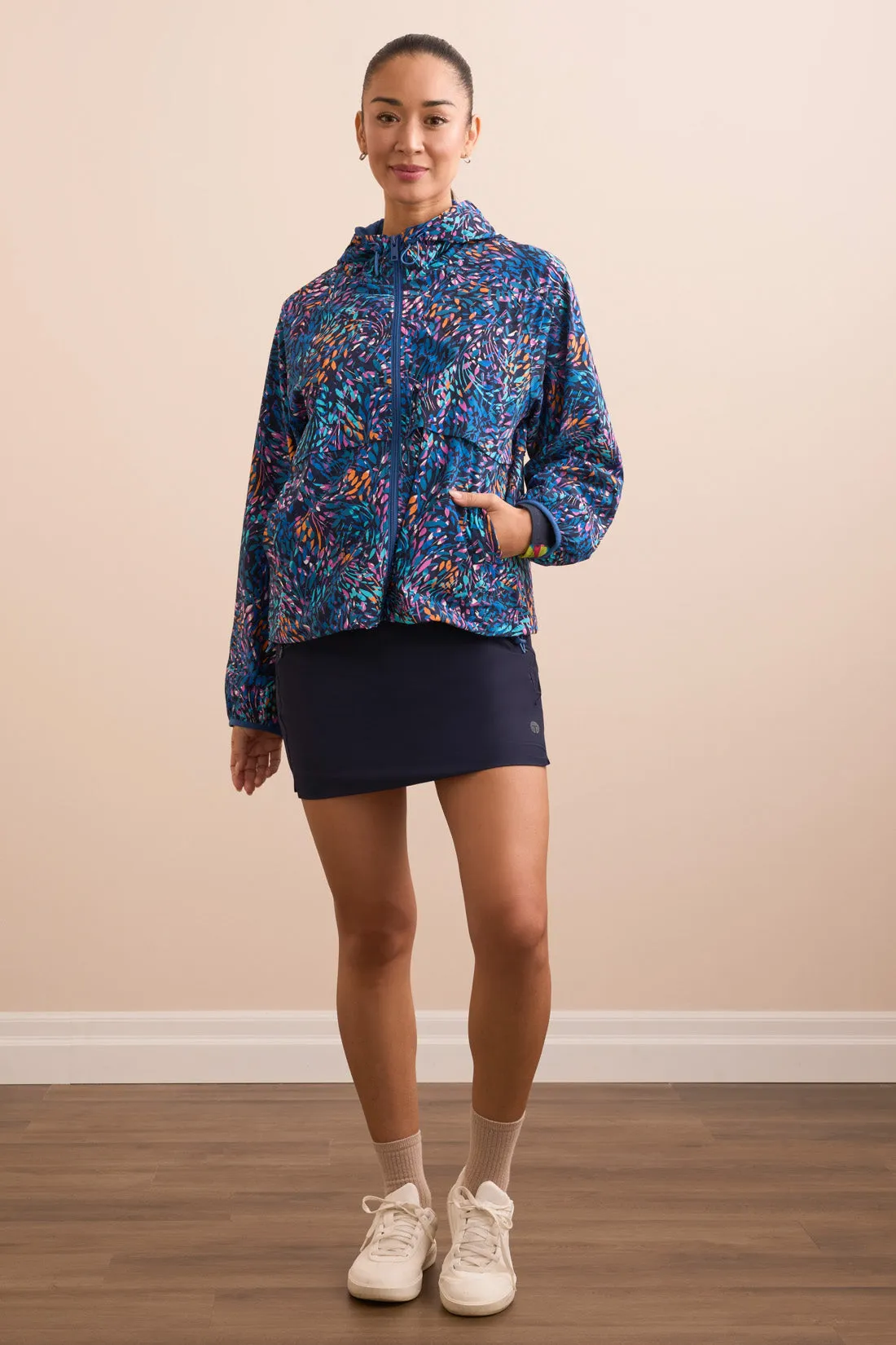 4-Way Stretch Hooded Zip-Front Jacket-Aqua sold by Tribal product image thumbnail 2