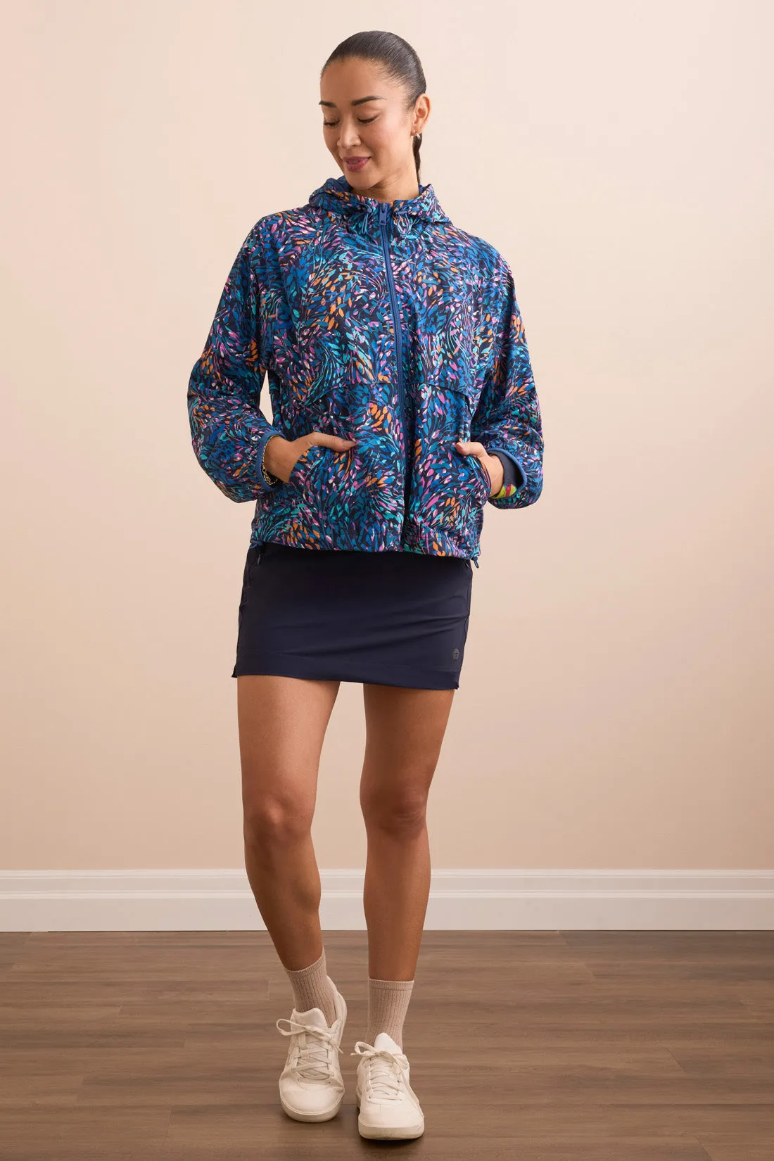 4-Way Stretch Hooded Zip-Front Jacket-Aqua sold by Tribal