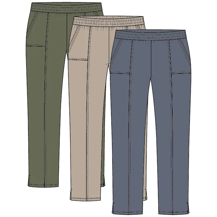 25 Inch Pull-On Technical Capris-Pebble sold by Tribal product image thumbnail 5