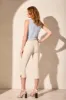 Flatten It® Pull-On Slit-Hem Capri-Frenchoak sold by Tribal
