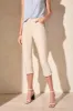 Flatten It® Pull-On Slit-Hem Capri-Frenchoak sold by Tribal
