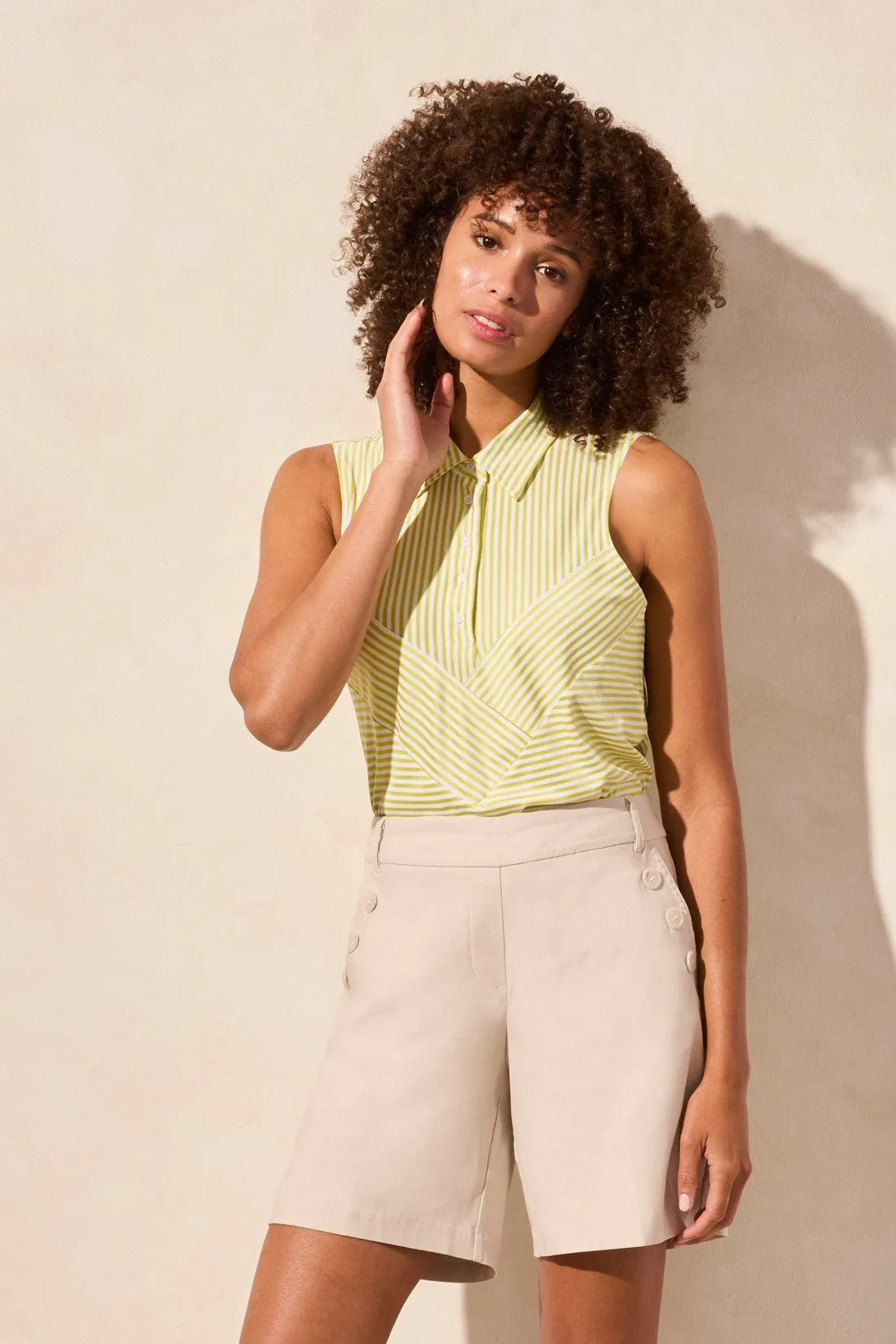 Flatten It® Pull-On Button-Accent Short-Frenchoak sold by Tribal product image thumbnail 2