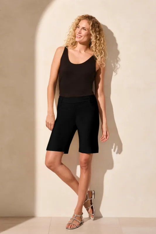 Flatten It® Pull-On Slit-Accent Short-Black sold by Tribal