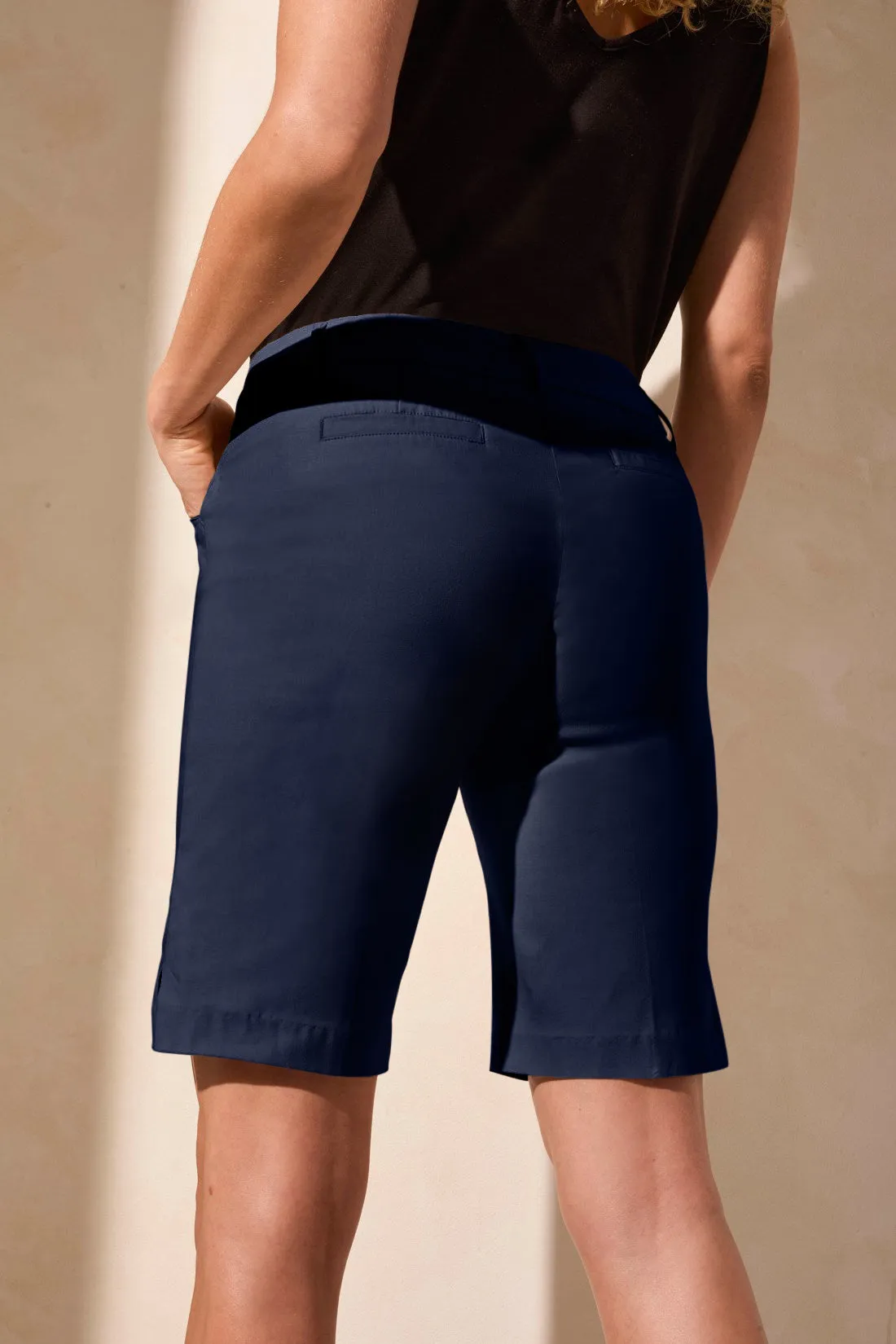 Flatten It® Pull-On Slit-Accent Short-Jet Blue sold by Tribal product image thumbnail 3