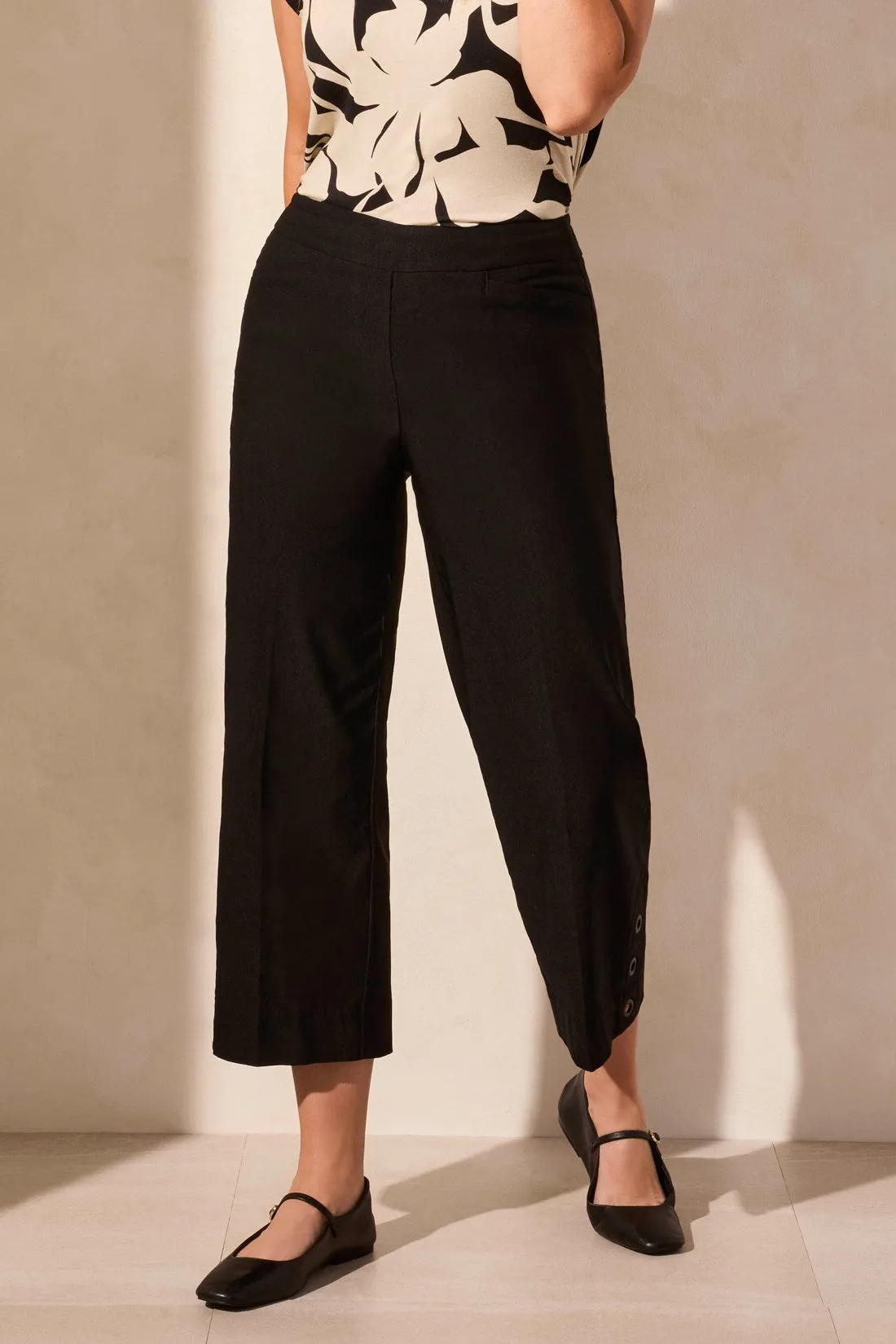 Flatten It® Pull-On Capri With Eyelets-Black sold by Tribal product image thumbnail 2