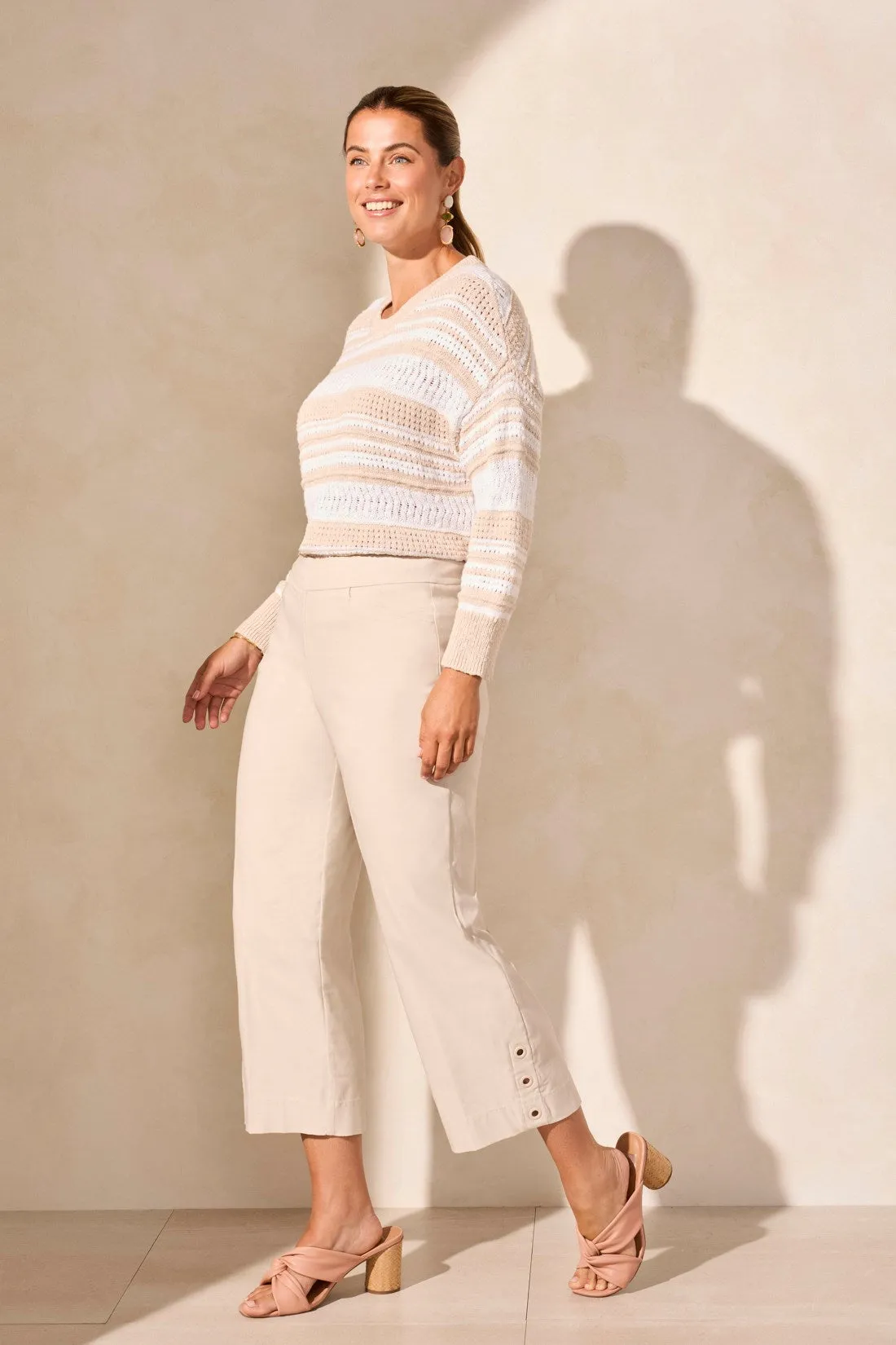 Flatten It® Pull-On Capri With Eyelets-Frenchoak sold by Tribal product image thumbnail 2