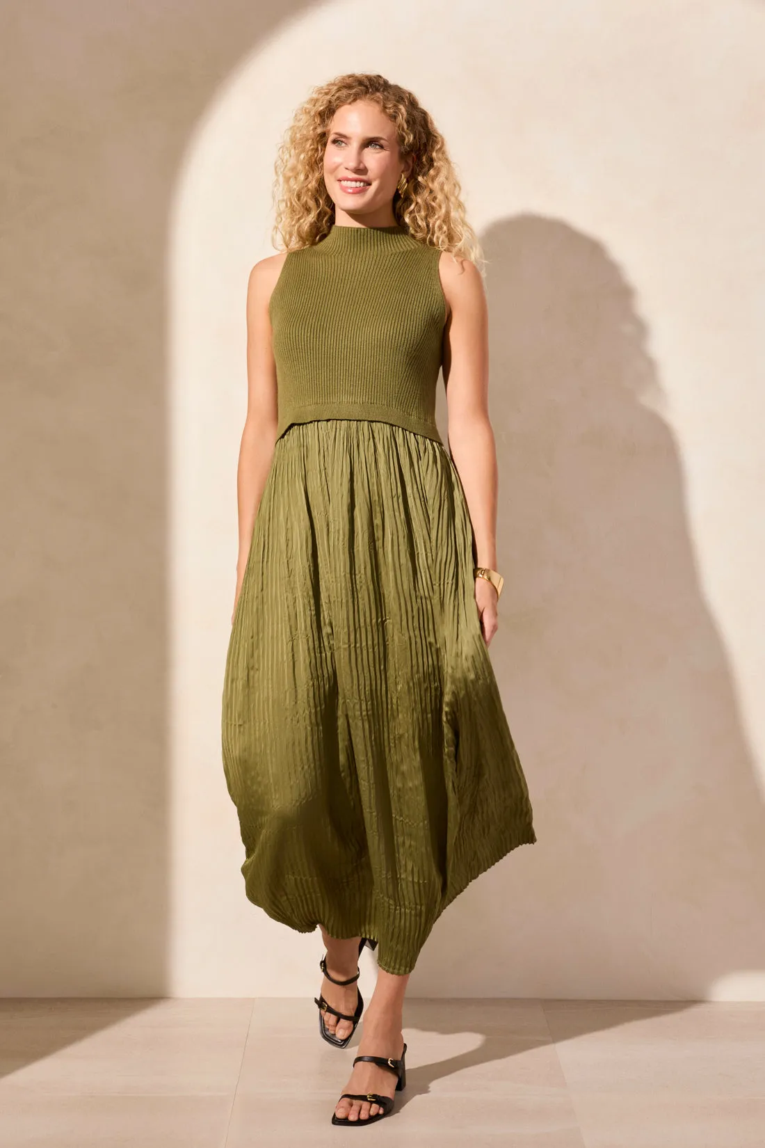 Sleeveless Twofer Maxi Dress-Loden sold by Tribal product image thumbnail 2