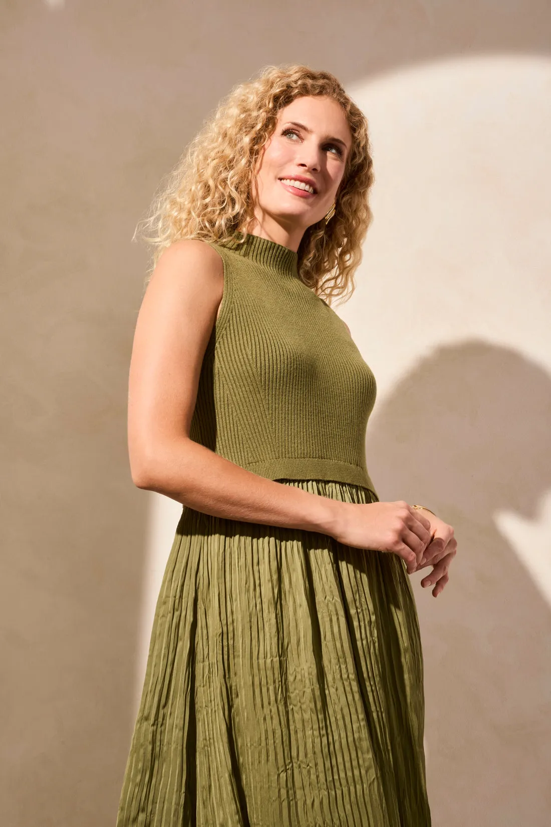 Sleeveless Twofer Maxi Dress-Loden sold by Tribal product image thumbnail 3