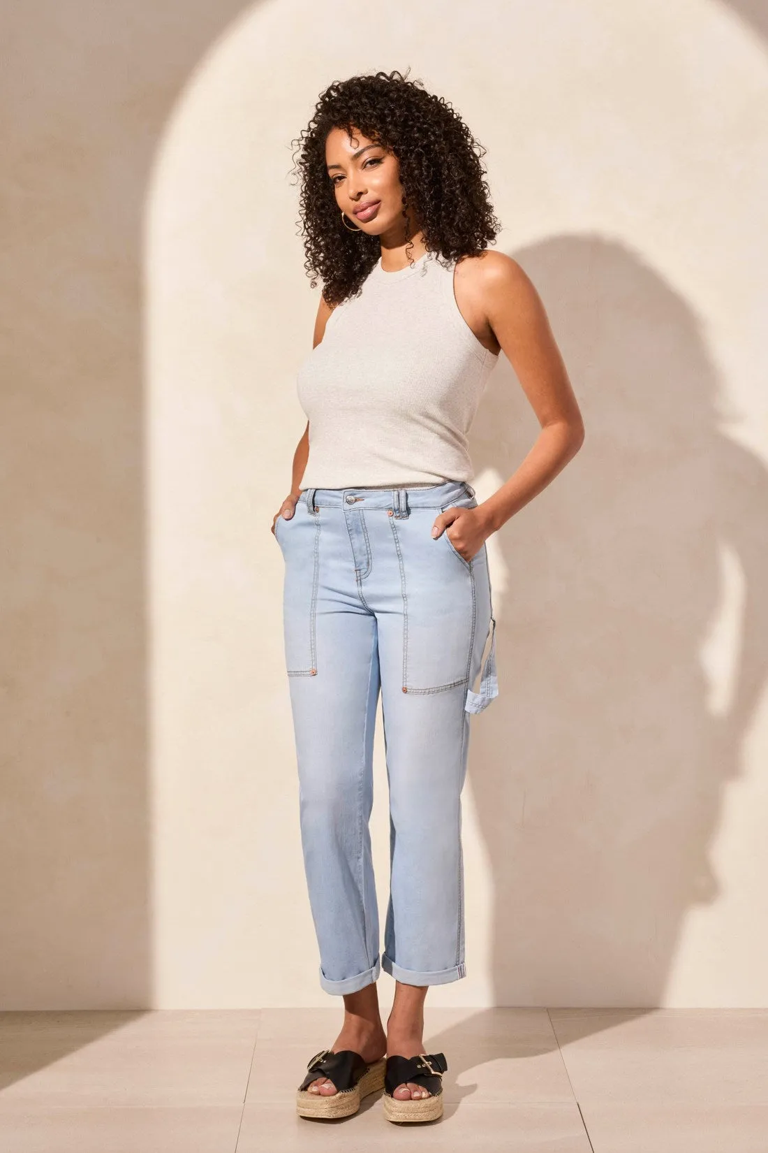 BLUE THREAD Audrey Girlfriend Straight Leg Carpenter Jeans-Bluetiful sold by Tribal product image thumbnail 2