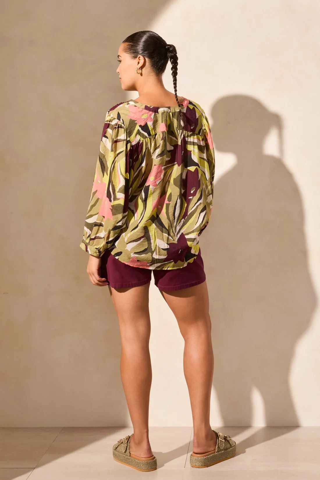 Flowy Dolman Sleeve Blouse-Dunegrass sold by Tribal product image thumbnail 4
