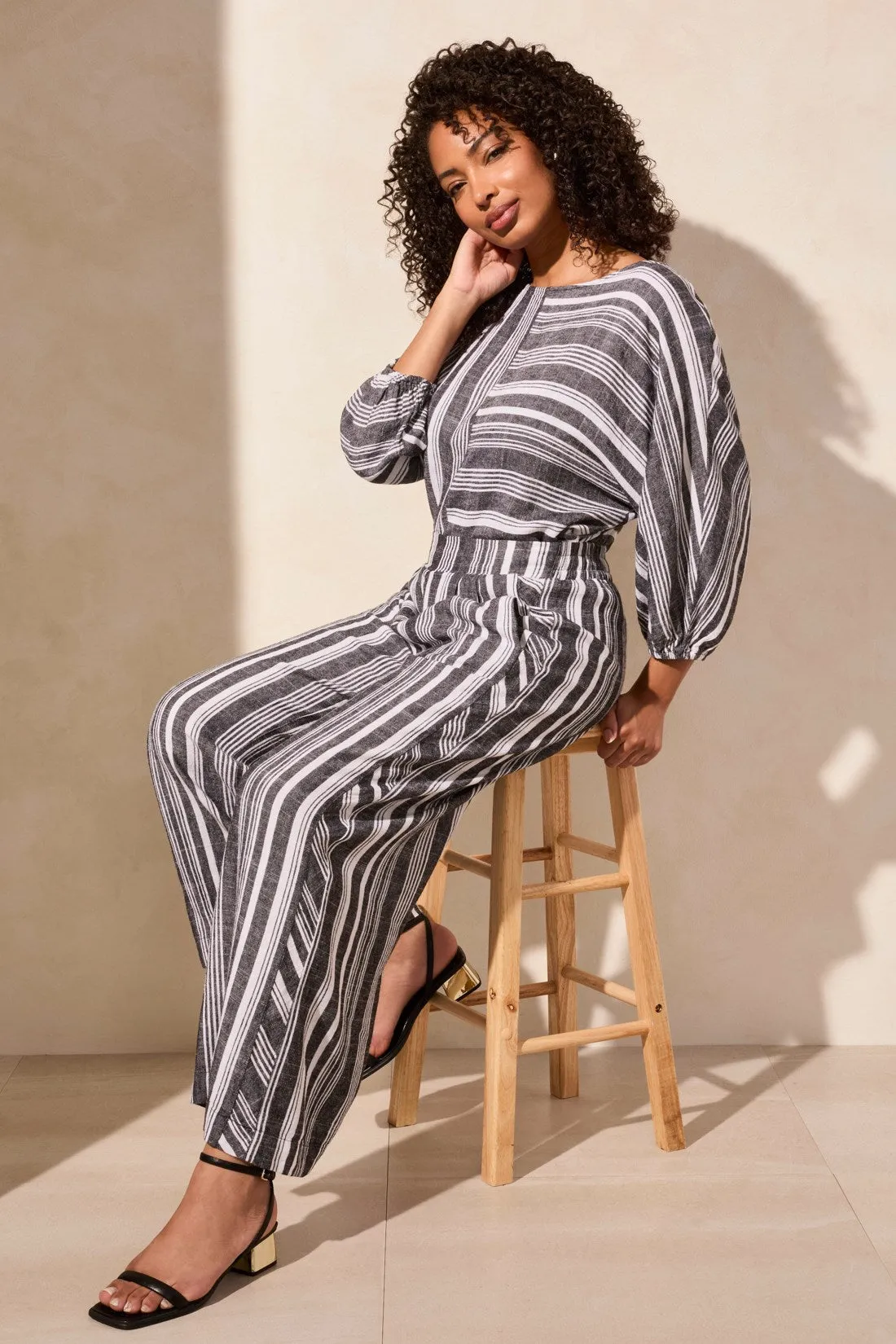 Pull-On Flowy Wide Leg Pants With Pockets-Black sold by Tribal product image thumbnail 2