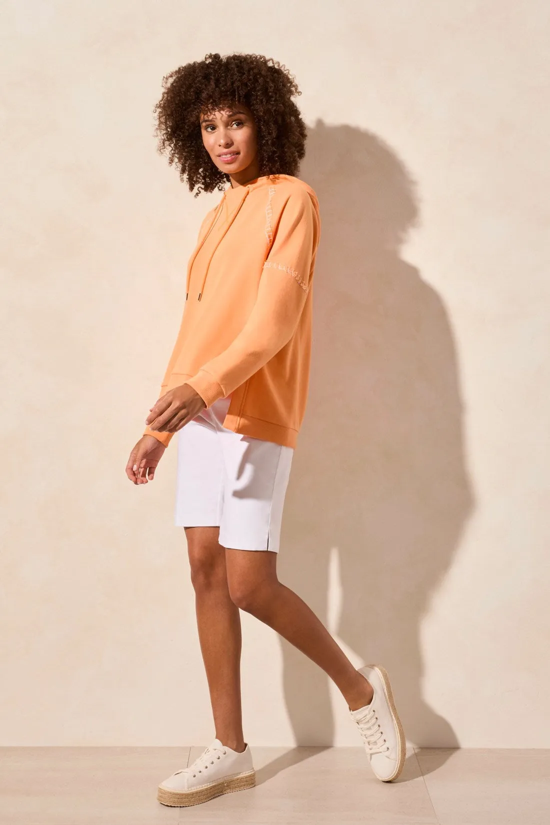 French Terry Contrast-Stitch Long-Sleeve Hoody-Melon sold by Tribal product image thumbnail 2