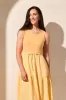 Mixmedia Sleeveless Boat Neck Maxi Dress-Sun Ray sold by Tribal