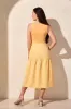 Mixmedia Sleeveless Boat Neck Maxi Dress-Sun Ray sold by Tribal