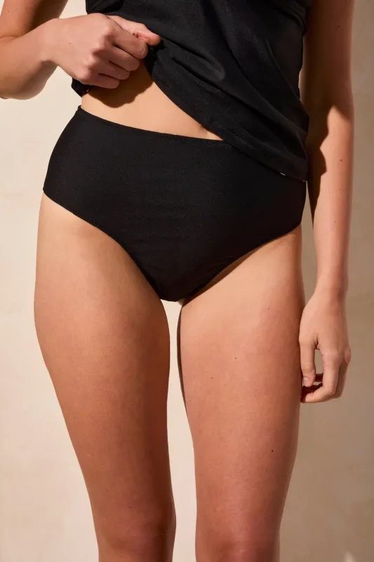 Reversible High-Waist Bikini Bottoms-Seashell sold by Tribal