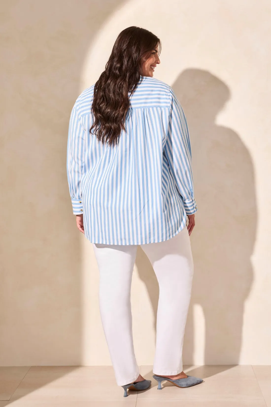 Stripe Button-Front Shirt-Deep Sea sold by Tribal product image thumbnail 3