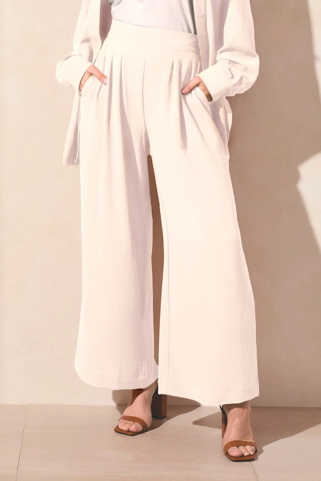 Stretch Woven Flowy Pants With Elastic Waist-Cocomilk sold by Tribal product image thumbnail 3