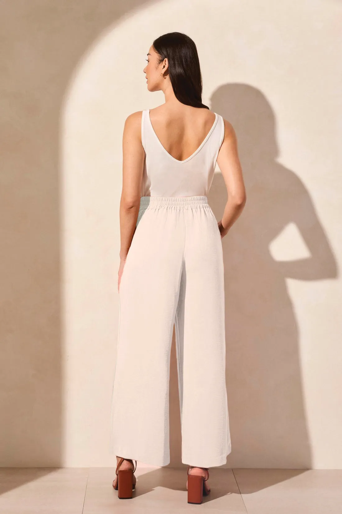 Stretch Woven Flowy Pants With Elastic Waist-Cocomilk sold by Tribal product image thumbnail 4