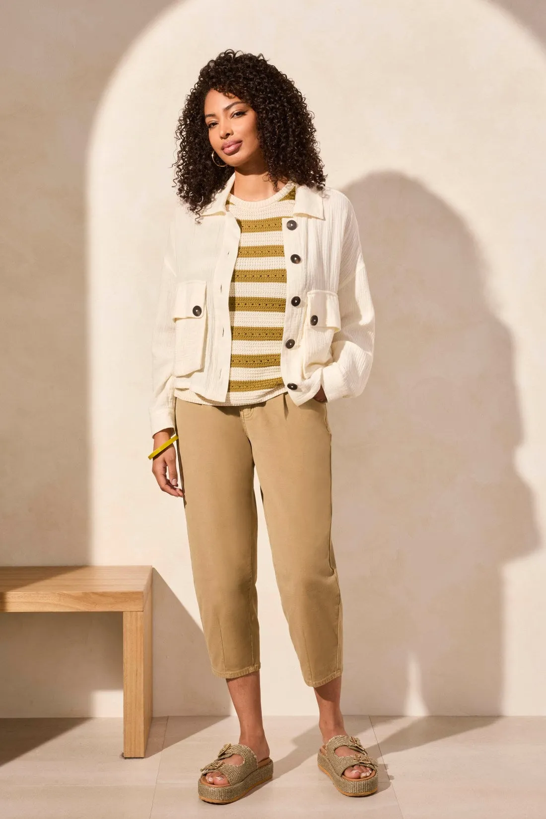 Cotton Gauze Button-Up Jacket-Cocomilk sold by Tribal product image thumbnail 2