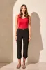 Flowy High Rise Twill Capri Pant-Black sold by Tribal