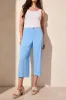 Flowy High Rise Twill Capri Pant-Deep Sea sold by Tribal
