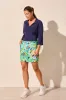 Printed Pull-On Skort With Round Hem-Jungle sold by Tribal