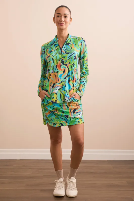 UPF 50+ Performance Stretch Long Sleeve Quarter-Zip Top-Jungle sold by Tribal