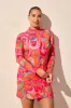 UPF 50+ Performance Stretch Long Sleeve Quarter-zip Top-Beetroot sold by Tribal