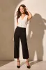 Ponte High Rise Capris With Pockets-Black sold by Tribal