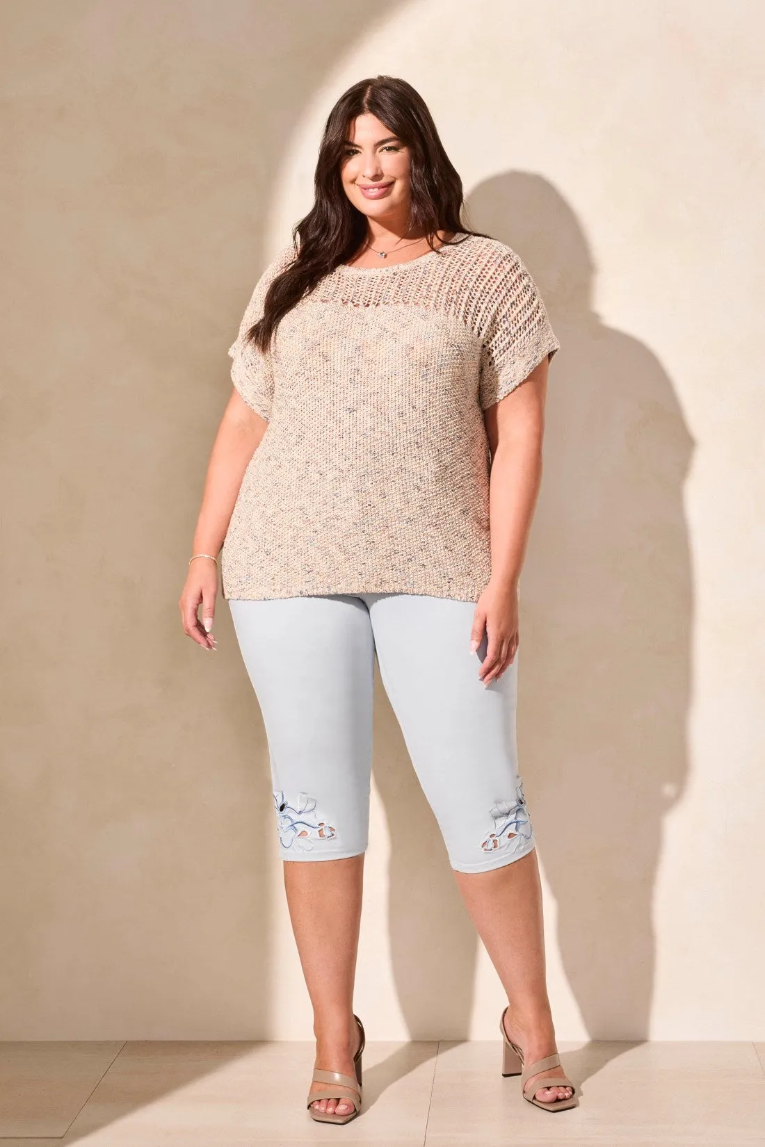 Slub Knit Short-Sleeve Boat Neck Sweater-Scubablue sold by Tribal product image thumbnail 2