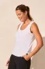 Sleeveless Scoop Neck Cotton Top-White sold by Tribal