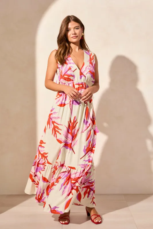 Empire Waist Flounce Maxi Dress-Orchidsky sold by Tribal