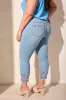 Audrey Pull-On Slim Ankle Jeans With Embroidery-Vividblue sold by Tribal