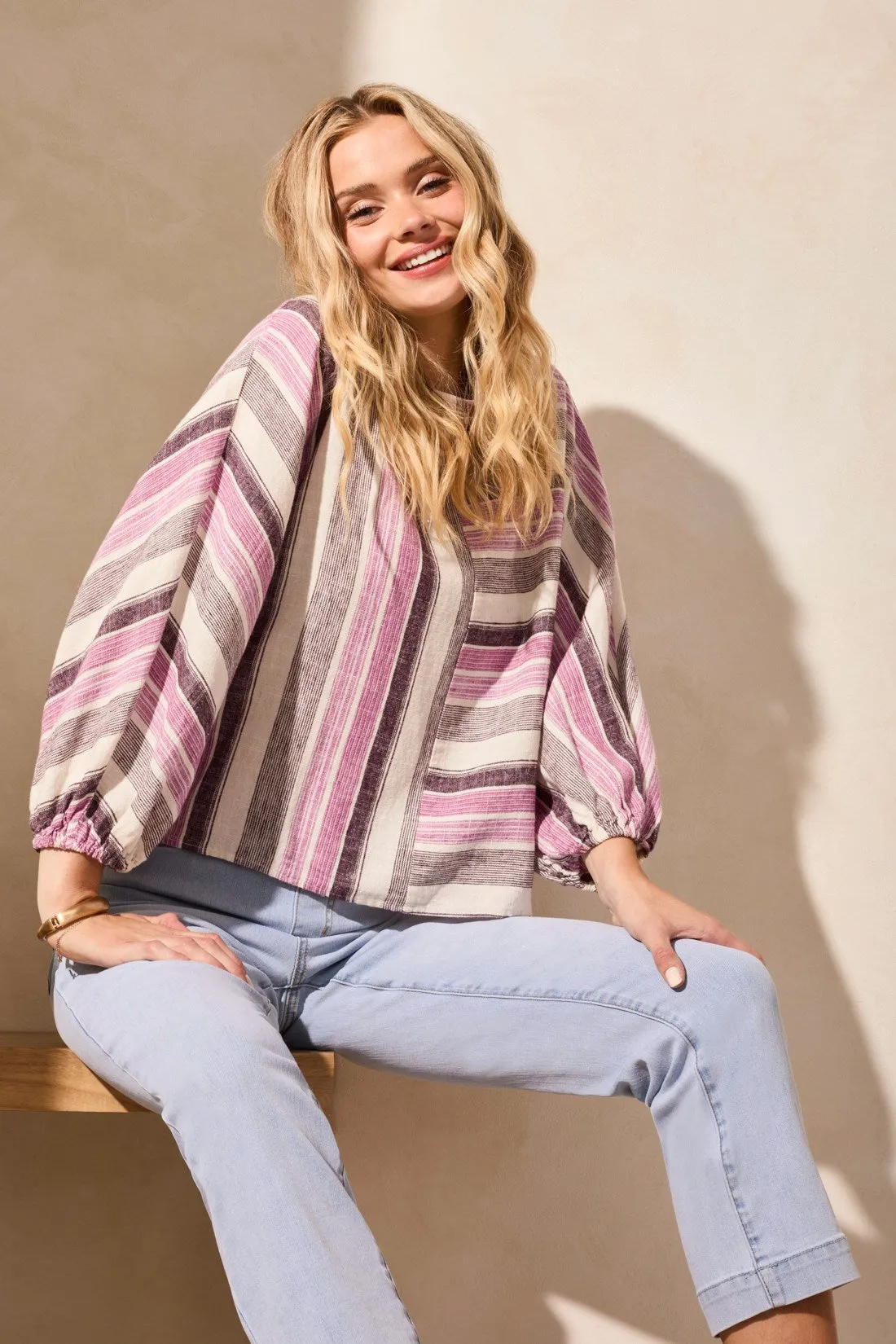 Dolman Sleeve Boatneck Sweater-Orchidsky sold by Tribal product image thumbnail 2