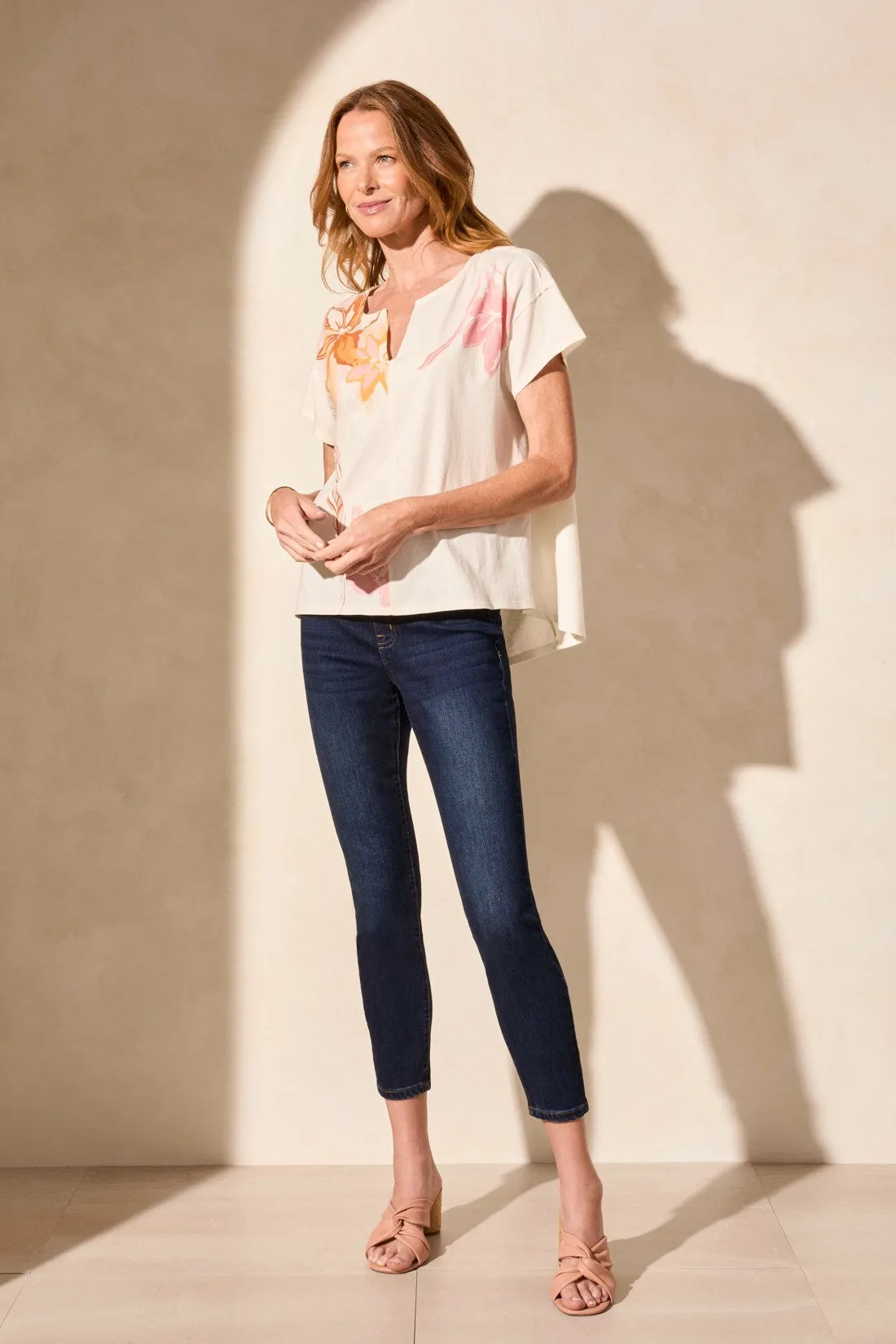 Boat Neck Drop-Shoulder Soft Knit Top-Ecru sold by Tribal product image thumbnail 3