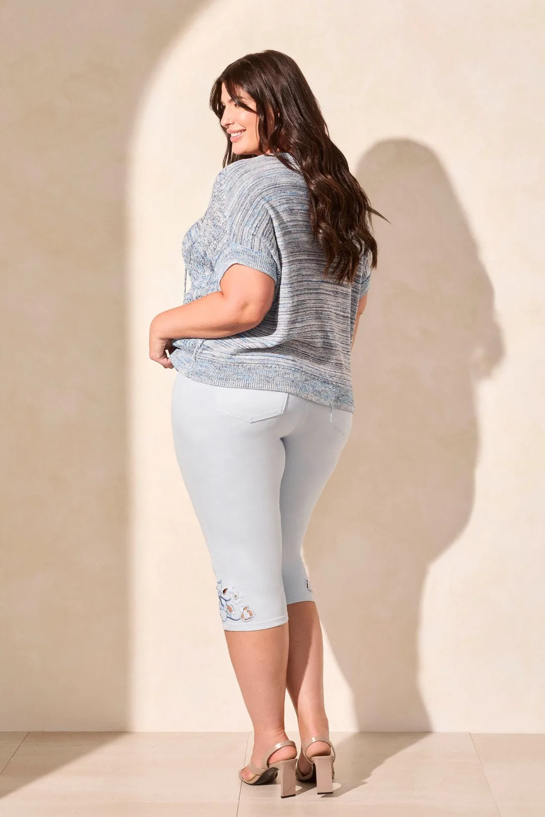 Multicolor Lace-Up Short Sleeve Sweater With Bead Accents-Nautical sold by Tribal product image thumbnail 4