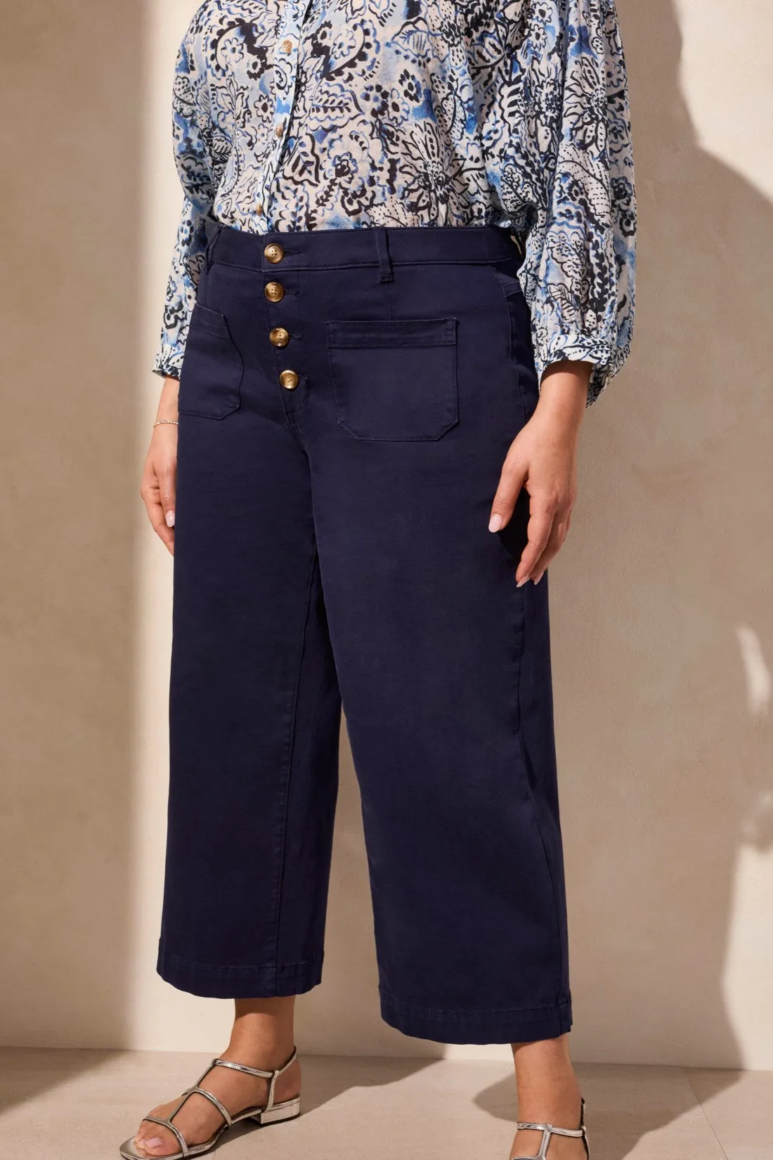 Printed Dolman-Sleeve Notch Neck Blouse-Scubablue sold by Tribal product image thumbnail 4